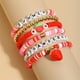 thumbnail image 3 of Bohemio Pulsera Mujeres Cute Strawberry Beaded Pulsera Letra Beaded Stretch Pulsera Verano Playa Accesorios, 3 of 7