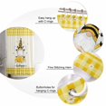 thumbnail image 3 of Shower Curtain Farm Honeybee Gnome Waterproof Shower Curtain Set with Hooks for Bathroom Showers,Stalls and Bathtubs,72x78In Daisy Flower Yellow Buffalo Plaid, 3 of 8