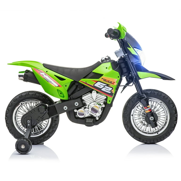 6 volt dirt sales bike with training wheels