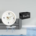 thumbnail image 2 of Reloj de pared decorativo moderno con números y mecanismo silencioso, además de soporte de control remoto , organizador para el, 2 of 8