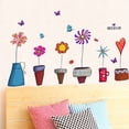 thumbnail image 3 of Injueey Maceta flor pared pegatina PVC hogar niños habitación calcomanías TV Fondo extraíble comedor papel tapiz Type2 NO2 Injueey JJ1216-00, 3 of 5