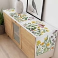 thumbnail image 4 of Spring Floral Table Runner - 72 Inch Long, Kitchen Dining Table Runner Dresser Scarves, Green Yellow Botanical Elegant Pastoral Farmhouse Decor for Coffee Tables Wedding Party Banquet, 4 of 8