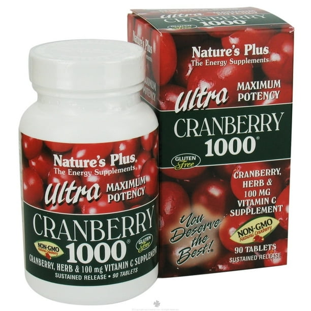 Nature's Plus Ultra Cranberry 1000 Sustained Release 90 Tablets