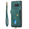 thumbnail image 5 of Wallet Case for Samsung S8 Plus,Retro Premium Leather Credit Card Holder RFID Blocking Case with Wrist Strap Stand Magnetic Clasp Flip Anti-Scratch Cover for Samsung Galaxy S8 Plus,Green, 5 of 7