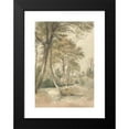 thumbnail image 2 of Henry Edridge 13x18 Black Modern Framed Museum Art Print Titled - Stream with Trees and Cattle Near Bromley Hill, Kent (1807), 2 of 5