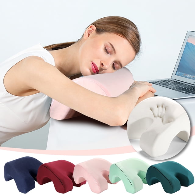 Fiudx Almohada para Dormir, Núcleo Interior de Alta Densidad, Confort a La Presión, Ideal para La Siesta En La Oficina y Estudiantes, Funda de Terciopelo Suave, Fácil de Limpiar, Regalo de Viaje, Tam