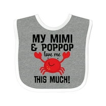 Inktastic Mimi and PopPop Love Me Boys or Girls Baby Bib