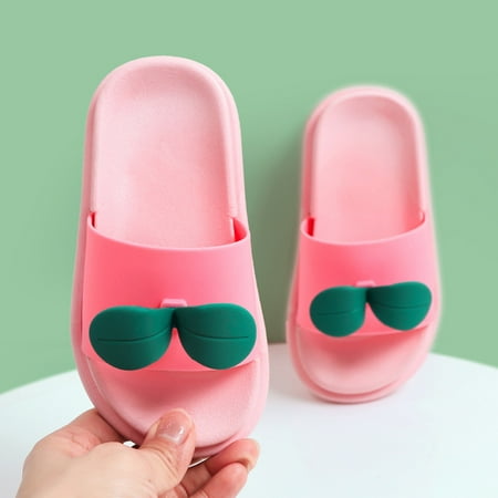 

Huilaibazo Toddler Kids Non-Slip Shoes Leaf 3D Cartoon Girls Baby Slippers Floral Boys Baby Shoes