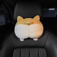 thumbnail image 3 of Almohada para el cuello del coche con forma de perro Corgi de peluche, bonita almohada para el coche, juego de soporte lumbar para el coche, caja de pañuelos creativa con forma de perro de dibujos ani, 3 of 5