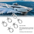 thumbnail image 3 of Track Mount Tie Down Eyelets, Easy Install Track Rail Adapter Stainless Steel Secure Fix 6 Pcs  for Trailers, 3 of 8