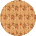 thumbnail image 1 of Ahgly Tapis Rond Lavable en Machine Intérieur Transitionnel Orange Néon, 8 Pieds Rond, 1 of 7