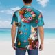 thumbnail image 4 of Fotbe Whimsical Cats and Flowers Scene Camisa Hawaiana para Hombre Unisex – Camisa Casual de Verano con Botones de Manga Corta de Algodón y Lino,X-Large, 4 of 7