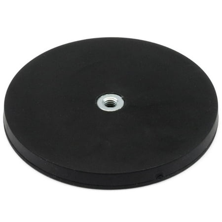

Black Rubber Coated POS Magnets Countersunk with M6 Boss Thread (Flush x 6mm deep) - 88mm dia x 8mm high - 92.61lbs Pull