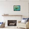 thumbnail image 3 of Stupell Industries Turtle & Abstract Rays Animals & Insects Painting Black Floater Framed Canvas Art Print Wall Art, 21 x 17, 3 of 10