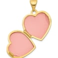thumbnail image 4 of 14K Yellow Gold Diamond 16mm Heart Locket Pendant (21 X 15.6) Made In China xl751, 4 of 5