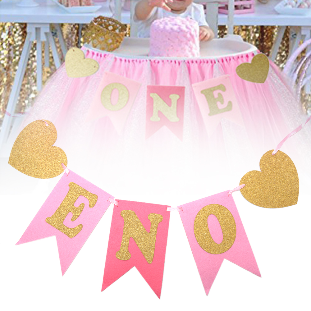 Baby 1 First Birthday Boy Girl Balloons Kids One Year Old Birthday Non