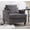 Single Chair -Gray, variant on Modern Accent Chair, Single Sofa Arm Chair with Cushion Back, Mid-Century Modern Upholstered Armchair Reading Club Chair for Living Room,Bedroom,Lounge