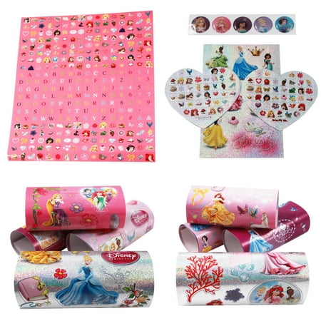 Mania Sticker - 450pc Disney Princess Themed Sticker Mania Girls Art Supplies Crafting Set