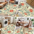 thumbnail image 5 of 3'x5' Area Rugs, Red Pink Floral Indoor Outdoor Area Rug for Living Room Bedroom, Vintage Watercolor Bird Flower Leaf Plant Washable Bathroom Rugs Kitchen Floor Carpet Mats Home Decor Aesthetic, 5 of 8
