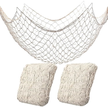 RYLZX 2Pack 78.7 inches x 39.37 inches and 78.7 inches x 59.05 inches Fish Net Decorations for For party theme decoration