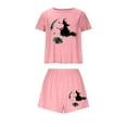 thumbnail image 7 of Censtreet Women's Pajama Sets Halloween Short Sleeve Pjs 2 Piece Top and Shorts Sleepwear Comfy Soft Lounge Sets S-XL, 7 of 7