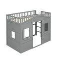 thumbnail image 5 of Twin Size House Loft Bed With Ladder-Gray, 5 of 9
