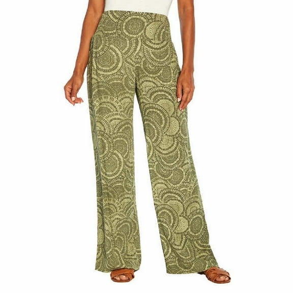Three Dots Ladies' Printed Pant 1621313 (XS, Green)