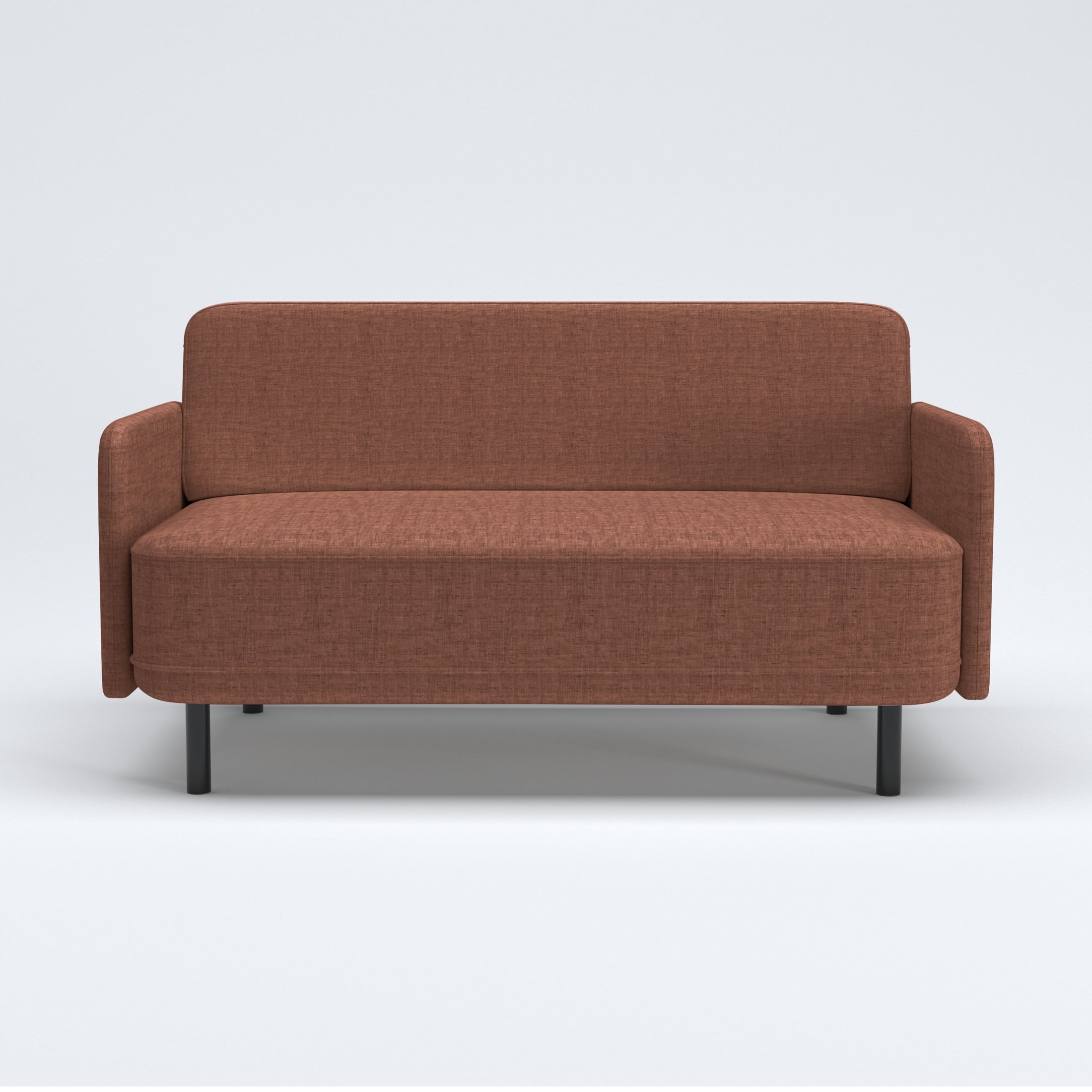 Artdeco Home Metro Loveseat - Modern Living Room Loveseat Sofa, Two-Seater Settee, Upholstered Corduroy Fabric Armchair, Love Seat Sofa Chair with Wood Legs for Bedroom/Office/Reading Spaces