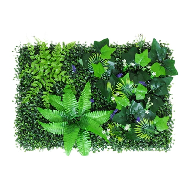 Panel de pared de plantas artificiales Soledad telón de fondo verde falso decoración de fiestas Estilo B