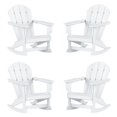 thumbnail image 1 of Keller HDPE Plastic Outdoor Rocking Chair in Weathered Wood (Set of 4), 1 of 6