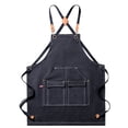 thumbnail image 2 of Reheyre Cross Back Thicken Painting Apron - Solid Color, Lace-Up Adjustable, Waterproof, Front Pockets, Drawing Gardening Apron for Adults, 2 of 8
