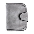 thumbnail image 1 of Women's Wallet Small Double Folded Leather Card Pocket Retro Handbag Wallet (Gray), 1 of 5