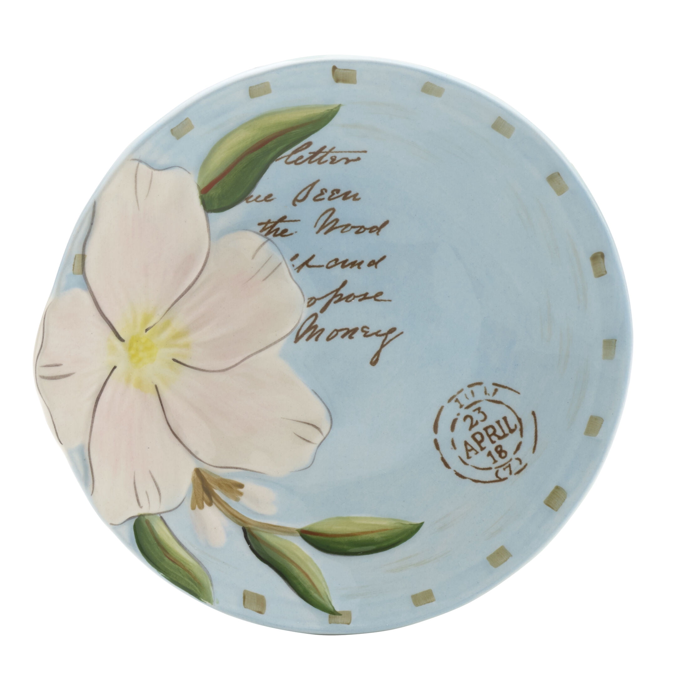 Fitz and Floyd Jardin 8.75In Canape Plate