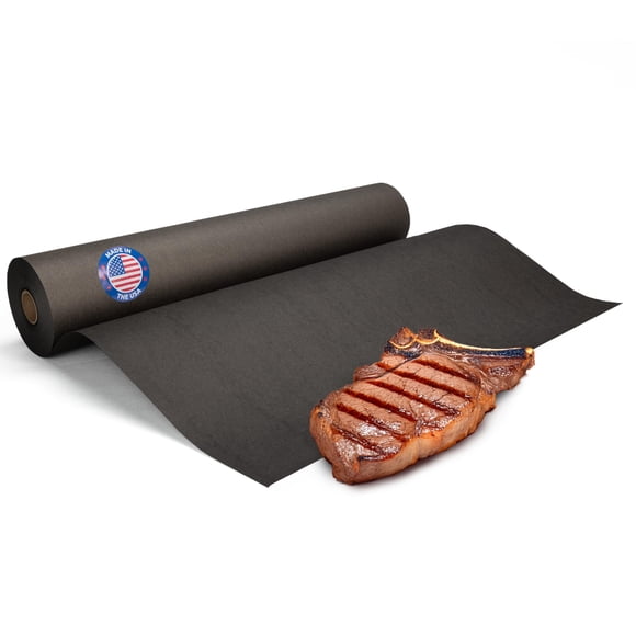 Rollo de papel de carnicero IDL, negro, 18 cm x 550 m