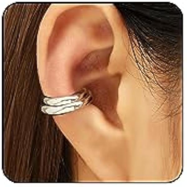 Chenchen Ear Cuffs for Women Non Piercing Sparkling Huggie Ear Cuff Earrings Cuff Fake Cartilage Earrings