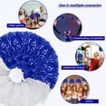 thumbnail image 6 of Topboutique Cheerleading Pom Poms,Metallic Foil Plastic Pom Poms with Plastic Handle,Cheer Pom Poms,Cheering Squad Hand Flowers for Sports Squads Football Basketball Game Cheering,Red+Blue, 6 of 7