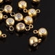 thumbnail image 4 of 10 cuentas espaciadoras para hacer joyas, para hacer pulseras y collares, de 4 mm o 5 mm. 5 mm de diámetro Oro, 4 of 9