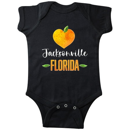 

Inktastic Jacksonville Florida Orange in Heart Gift Baby Boy or Baby Girl Bodysuit