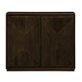 thumbnail image 4 of Mid Century Modern V-Shape Storage Cabinet, Dark Walnut Buffet for Slim Spaces in Living Room and Hallway，Brown, 4 of 8