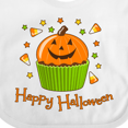 thumbnail image 4 of Inktastic Happy Halloween- Cute Pumpkin Cupcake Boys or Girls Baby Bib, 4 of 4