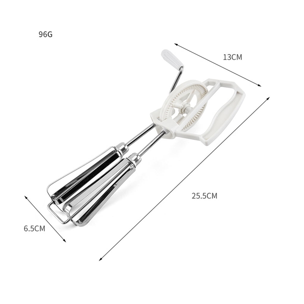 freestylehome Hand Crank Rotary Egg Beater with Handle Stainless Steel Blender Eggs Whisk Mixer Stirrer Rust proof Gadget Restaurant White Walmart