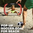 thumbnail image 7 of RUNBOW 3.3x2.2ft Pop Up Portable Soccer Goal for Kids Children's Soccer Net Outdoor Fun in Backyard and Beach（3.3x2.2ft, Red，2 Pack）, 7 of 7