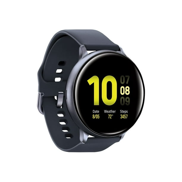 Samsung Galaxy Watch Active 2 44 mm aqua black aluminum smart watch with band fluoroelastomer display 1.35 4 GB Wi Fi NFC Bluetooth 1.06 oz Walmart