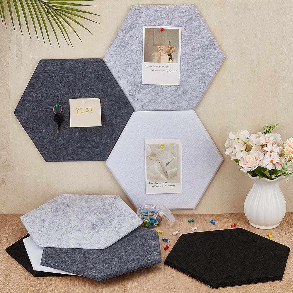 8 Pcs 4 Colors Felt Pin Board Notice Boards with 80 Thumbtacks 10.2x11.7inch Self Adhesive Felt Pin Board Bulletin Board Sound Absorbing