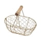 thumbnail image 2 of Cesta de alambre de metal para huevos, cesta de almacenamiento de hierro, organizador de cocina de estilo rústico retro, cesta ovalada para verduras, 2 of 8