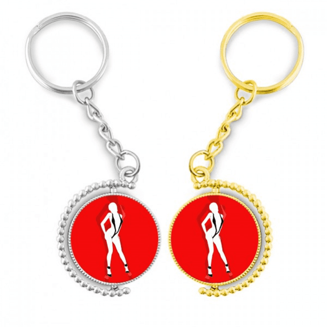 Porte-clés Rotatif Accessoire couple Porte-Clés bikini Beauté Femme
