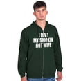 thumbnail image 4 of Love My Smokin Hot Wife Funny Spouse Zip Hoodie Sweatshirt Men Brisco Brands 5X, 4 of 6