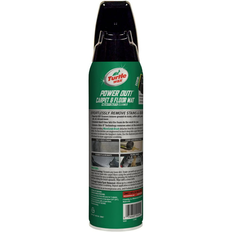 Turtle Wax T-244r1 Power Out! Carpet and Mats Cleaner and OdorEliminator - 18 oz