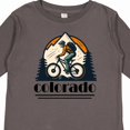 thumbnail image 4 of Inktastic Colorado Mountain Biking Boys or Girls Long Sleeve Toddler T-Shirt, 4 of 5