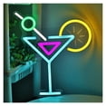 thumbnail image 2 of Jugo De Cocktaisl Con Letrero De Neón De Limón Para Habitación Fiesta Hogar Pub Club Decoración De Pared Iluminada Con Alimentación USB, 24.6cm×27.2cm, 2 of 4